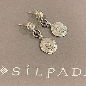 Silpada Sterling Silver Swarovski crystal petite post earrings